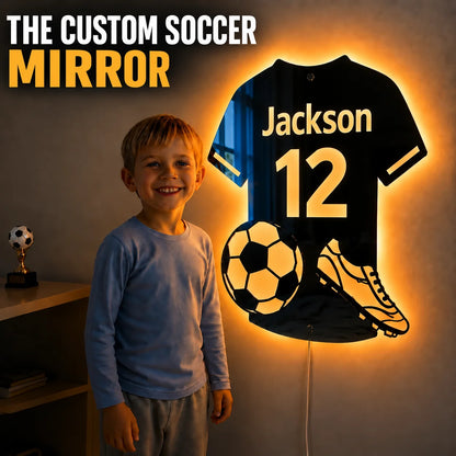 Personalized Soccer Jersey LED Mirror