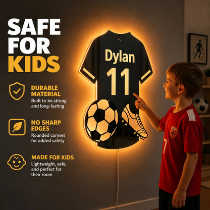 Personalized Soccer Jersey LED Mirror