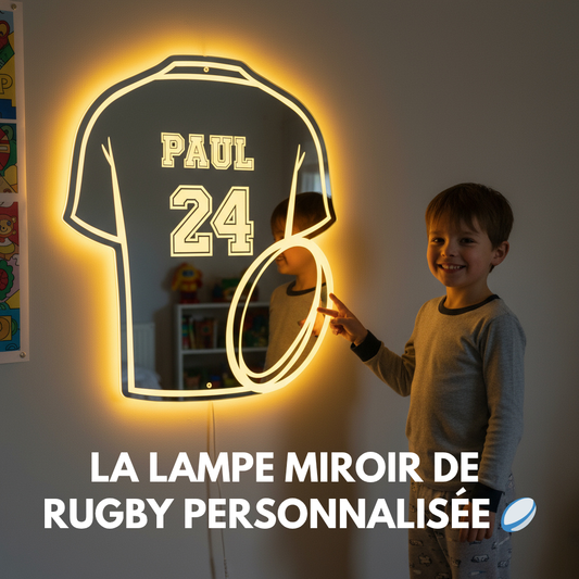 LumiRugby | Specchio LED da rugby personalizzato